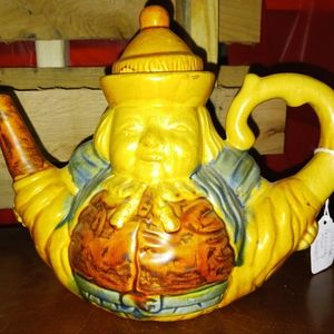 Vintage dancing German teapot pottery